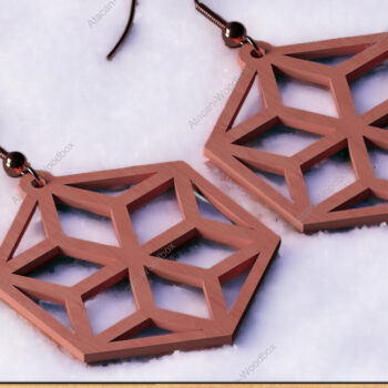 Intra απο ξύλο plywood  Χρώμα wenge 3mm-4mm πάχος - Πρότυπα σετ κοσμημάτων DIY Ακρυλικά Ξύλινα Δίασταση 3x3 cm INTRAFABR-81344882 - Image 6