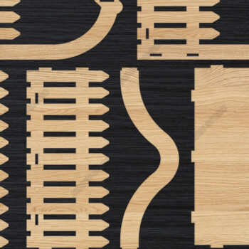 Intra απο ξύλο plywood  Χρώμα wenge 3mm-4mm πάχος - Ξύλινο καλάθι αποθήκευσης DIY Δίασταση 4x4 cm INTRAFABR-107527816 - Image 3