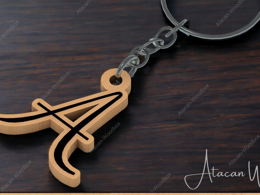 Intra απο ξύλο plywood  Χρώμα wenge 3mm-4mm πάχος - Σετ μπρελόκ DIY Letter για G Δίασταση 4x4 cm INTRAFABR-123329654