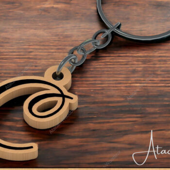 Intra απο ξύλο plywood  Χρώμα wenge 3mm-4mm πάχος - Σετ μπρελόκ DIY Letter για G Δίασταση 4x4 cm INTRAFABR-123329654 - Image 3