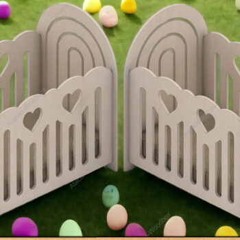 Intra απο ξύλο plywood  Χρώμα wenge 3mm-4mm πάχος - με λέιζερ DIY Mini Rainbow Cradle Δίασταση 4x4 cm INTRAFABR-104776817 - Image 3