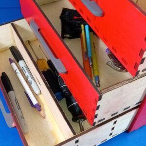 Intra απο ξύλο plywood  Χρώμα wenge 3mm-4mm πάχος - Κουτί εργαλείων DIY Δίασταση 30x20 cm INTRAFABR-106333760