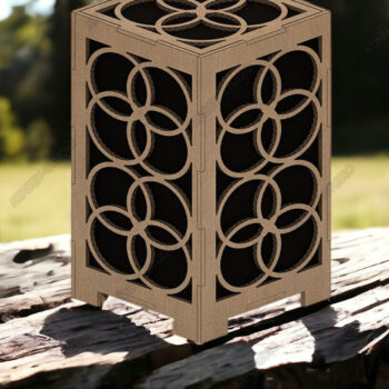 Intra απο ξύλο plywood  Χρώμα wenge 3mm-4mm πάχος - DIY Ξύλινα Φωτιστικά Επιτραπέζιου & Φαναριού Δίασταση 4x4 cm INTRAFABR-106333813 - Image 4