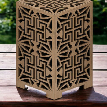 Intra απο ξύλο plywood  Χρώμα wenge 3mm-4mm πάχος - DIY Ξύλινα Φωτιστικά Επιτραπέζιου & Θήκες ρεσώ Δίασταση 20x20 cm INTRAFABR-106401762 - Image 3