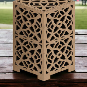 Intra απο ξύλο plywood  Χρώμα wenge 3mm-4mm πάχος - DIY Ξύλινα Φωτιστικά Επιτραπέζιου & Θήκες ρεσώ Δίασταση 20x20 cm INTRAFABR-106401762 - Image 4