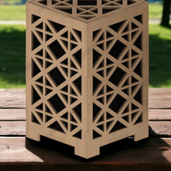 Intra απο ξύλο plywood  Χρώμα wenge 3mm-4mm πάχος - DIY Ξύλινα Φωτιστικά Επιτραπέζιου & Θήκες ρεσώ Δίασταση 20x20 cm INTRAFABR-106401762 - Image 5