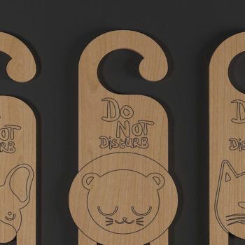 Intra απο ξύλο plywood  Χρώμα wenge 3mm-4mm πάχος - Μην ενοχλείτε Dog Cat Animal Signs 269 Δίασταση 30x20 cm INTRAFABR-36575680 - Image 2