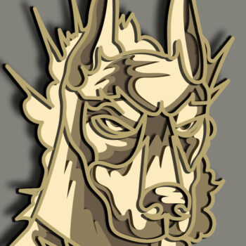 Intra απο ξύλο plywood Χρώμα wenge 3mm-4mm πάχος - Doberman Dog Multilayer /Vector Dog Δίασταση 30x20 cm INTRAFABR-83720347 - Image 3