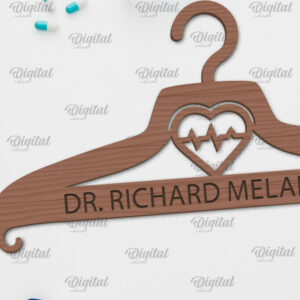 Intra απο ξύλο plywood  Χρώμα wenge 3mm-4mm πάχος - με λέιζερ ξύλινη κρεμάστρα Doctor Δίασταση 30x20 cm INTRAFABR-78770143