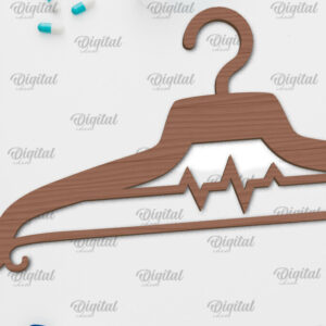 Intra απο ξύλο plywood  Χρώμα wenge 3mm-4mm πάχος - με λέιζερ ξύλινη κρεμάστρα Doctor Δίασταση 30x20 cm INTRAFABR-78613017