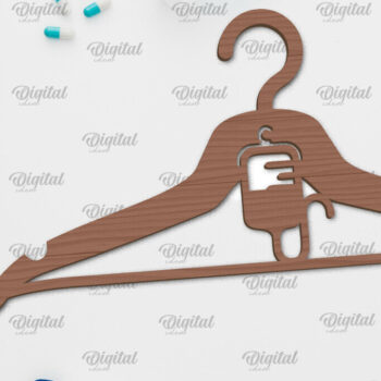 Intra απο ξύλο plywood Χρώμα wenge 3mm-4mm πάχος - με λέιζερ ξύλινη κρεμάστρα Doctor Δίασταση 30x20 cm INTRAFABR-99398421 - Image 1