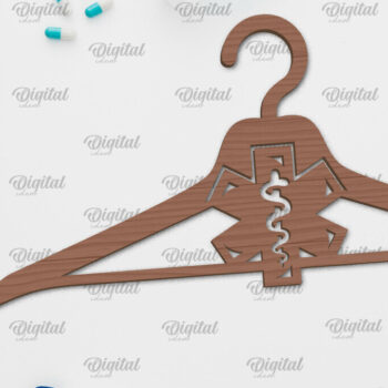 Intra απο ξύλο plywood  Χρώμα wenge 3mm-4mm πάχος - με λέιζερ ξύλινη κρεμάστρα Doctor Δίασταση 30x20 cm INTRAFABR-108440039 - Image 1