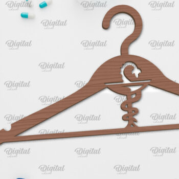 Intra απο ξύλο plywood Χρώμα wenge 3mm-4mm πάχος - με λέιζερ ξύλινη κρεμάστρα Doctor Δίασταση 30x20 cm INTRAFABR-37889075 - Image 1