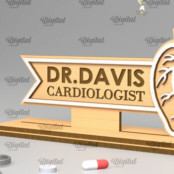 Intra απο ξύλο plywood  Χρώμα wenge 3mm-4mm πάχος - Δέσμη κοπής με λέιζερ πινακίδες γραφείου Doctors Δίασταση 30x20 cm INTRAFABR-117525219 - Image 4