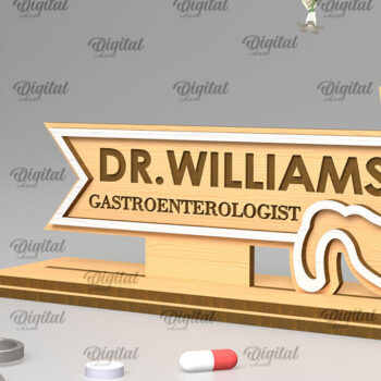 Intra απο ξύλο plywood  Χρώμα wenge 3mm-4mm πάχος - Δέσμη κοπής με λέιζερ πινακίδες γραφείου Doctors Δίασταση 30x20 cm INTRAFABR-117525219 - Image 5