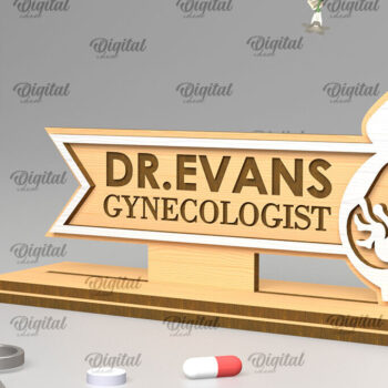 Intra απο ξύλο plywood  Χρώμα wenge 3mm-4mm πάχος - Δέσμη κοπής με λέιζερ πινακίδες γραφείου Doctors Δίασταση 30x20 cm INTRAFABR-117525219 - Image 7