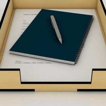 Intra απο ξύλο plywood  Χρώμα wenge 3mm-4mm πάχος - Θήκη κάρτας Organizer Desk Tray Document Δίασταση 30x20 cm INTRAFABR-116588928 - Image 6