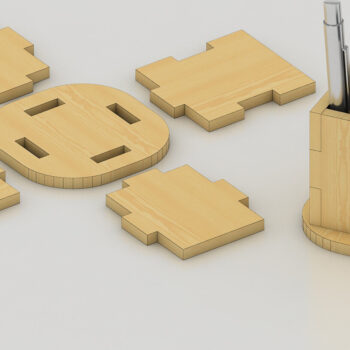 Intra απο ξύλο plywood  Χρώμα wenge 3mm-4mm πάχος - Θήκη κάρτας Organizer Desk Tray Document Δίασταση 30x20 cm INTRAFABR-116588928 - Image 8