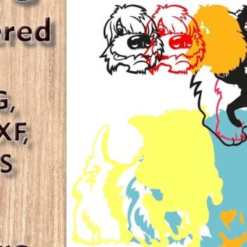 Intra απο ξύλο plywood  Χρώμα wenge 3mm-4mm πάχος - λέιζερ πολλαπλών επιπέδων 3D Dog and Cat Δίασταση 8x9 cm INTRAFABR-90436016 - Image 3