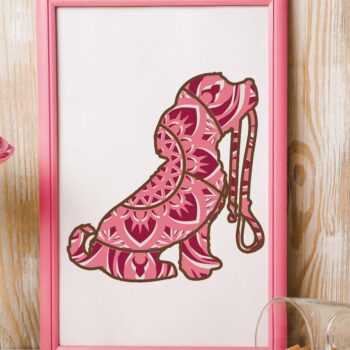 Intra απο ξύλο plywood Χρώμα wenge 3mm-4mm πάχος - Dog and Leash , 4 Layers , Mandala Δίασταση 30x30 cm INTRAFABR-92148767 - Image 5