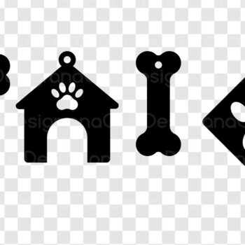 Intra απο ξύλο plywood  Χρώμα wenge 3mm-4mm πάχος - Σκουλαρίκια για σκυλάκια και κατοικίδια Cut Files Δίασταση 3x3 cm INTRAFABR-98597282 - Image 2