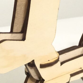 Intra απο ξύλο plywood Χρώμα wenge 3mm-4mm πάχος - με μπαλόνι σκύλου Δίασταση 20x20 cm INTRAFABR-84358741 - Image 1