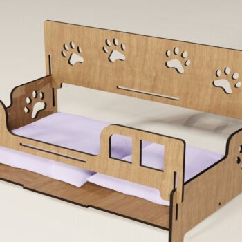 Intra απο ξύλο plywood Χρώμα wenge 3mm-4mm πάχος - Dog Bed Fie / Cute Bed for Pet Δίασταση 510x310 cm INTRAFABR-33803888 - Image 2