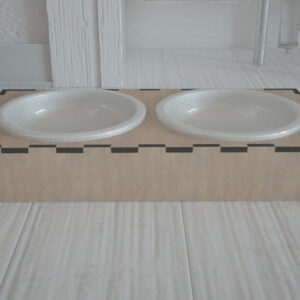 Intra απο ξύλο plywood  Χρώμα wenge 3mm-4mm πάχος - Βάση για μπολ για σκύλους / Μπολ τροφοδοσίας για σκύλους γάτες 280 Δίασταση 30x20 cm INTRAFABR-107443152