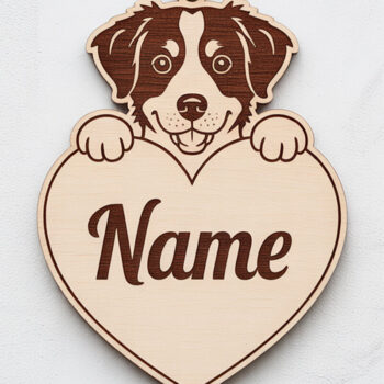 Intra απο ξύλο plywood  Χρώμα wenge 3mm-4mm πάχος - Μπρελόκ με ετικέτα ονόματος ράτσας σκύλου Δίασταση 4x4 cm INTRAFABR-80235606 - Image 12