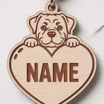 Intra απο ξύλο plywood  Χρώμα wenge 3mm-4mm πάχος - Μπρελόκ με ετικέτα ονόματος ράτσας σκύλου Δίασταση 4x4 cm INTRAFABR-80235606 - Image 15