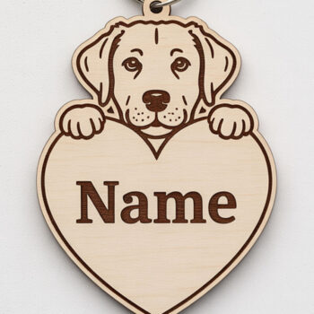 Intra απο ξύλο plywood  Χρώμα wenge 3mm-4mm πάχος - Μπρελόκ με ετικέτα ονόματος ράτσας σκύλου Δίασταση 4x4 cm INTRAFABR-80235606 - Image 18