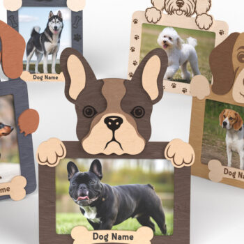 Intra απο ξύλο plywood Χρώμα wenge 3mm-4mm πάχος - Δέσμη κορνίζας φωτογραφιών φυλής σκυλιών - Δίασταση 20x25 cm INTRAFABR-92485993 - Image 1