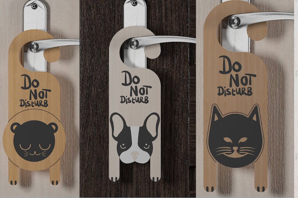 Intra απο ξύλο plywood  Χρώμα wenge 3mm-4mm πάχος - Πινακίδες λαβής πόρτας σκύλου &amp; γάτας 219 Δίασταση 4x4 cm INTRAFABR-122314287