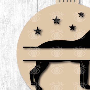 Intra απο ξύλο plywood Χρώμα wenge 3mm-4mm πάχος - Σκύλος Χριστουγεννιάτικο Στολίδι Lover Pet Δίασταση 3x3 cm INTRAFABR-122810282 - Image 4