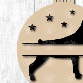 Intra απο ξύλο plywood Χρώμα wenge 3mm-4mm πάχος - Σκύλος Χριστουγεννιάτικο Στολίδι Lover Pet Δίασταση 3x3 cm INTRAFABR-122810282 - Image 6