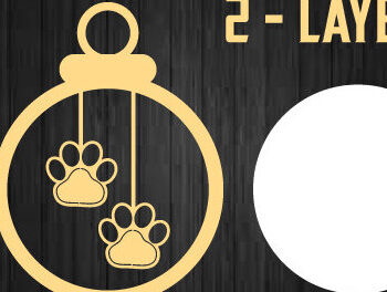 Intra απο ξύλο plywood  Χρώμα wenge 3mm-4mm πάχος - Χριστουγεννιάτικο στολίδι σκύλου ό λέιζερ τοίχου Δίασταση 6x6 cm INTRAFABR-122810288 - Image 3