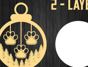 Intra απο ξύλο plywood  Χρώμα wenge 3mm-4mm πάχος - Χριστουγεννιάτικο στολίδι σκύλου ό λέιζερ τοίχου Δίασταση 6x6 cm INTRAFABR-122810310 - Image 3