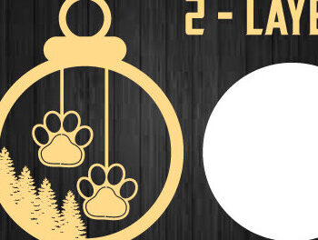 Intra απο ξύλο plywood  Χρώμα wenge 3mm-4mm πάχος - Χριστουγεννιάτικο στολίδι σκύλου ό λέιζερ τοίχου Δίασταση 6x6 cm INTRAFABR-122876433 - Image 3