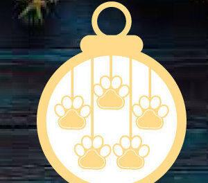 Intra απο ξύλο plywood  Χρώμα wenge 3mm-4mm πάχος - Χριστουγεννιάτικο στολίδι σκύλου ό λέιζερ τοίχου Δίασταση 6x6 cm INTRAFABR-122876456