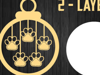 Intra απο ξύλο plywood Χρώμα wenge 3mm-4mm πάχος - Χριστουγεννιάτικο στολίδι σκύλου ό λέιζερ τοίχου Δίασταση 6x6 cm INTRAFABR-122876456 - Image 3