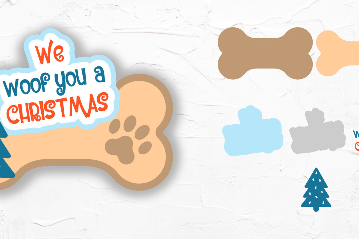 Intra απο ξύλο plywood  Χρώμα wenge 3mm-4mm πάχος - Χριστουγεννιάτικο απόσπασμα σκύλου . κοπής σκύλου Δίασταση 30x20 cm INTRAFABR-74269771