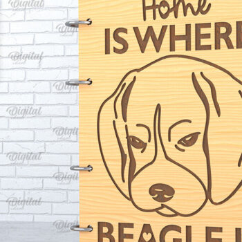 Intra απο ξύλο plywood  Χρώμα wenge 3mm-4mm πάχος - κάλυμμα σκύλου. Beagle Δίασταση 30x20 cm INTRAFABR-36192864 - Image 1