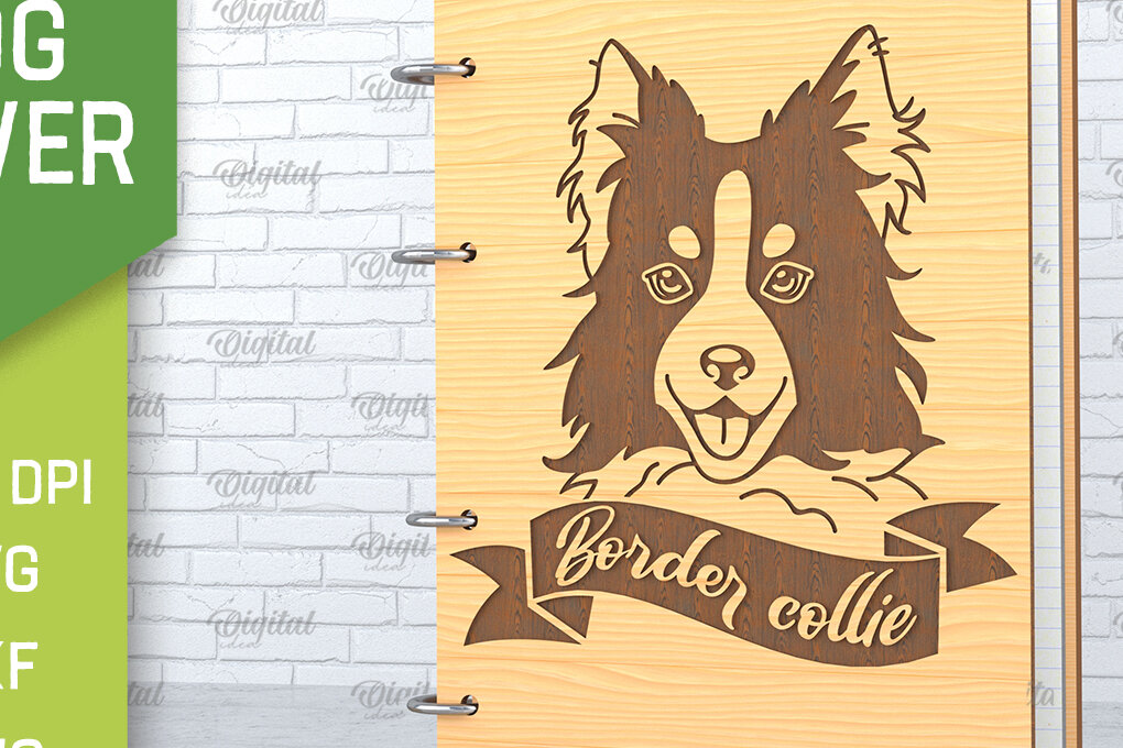 Intra απο ξύλο plywood  Χρώμα wenge 3mm-4mm πάχος - κάλυμμα σκύλου. Border Collie Δίασταση 30x20 cm INTRAFABR-84358890