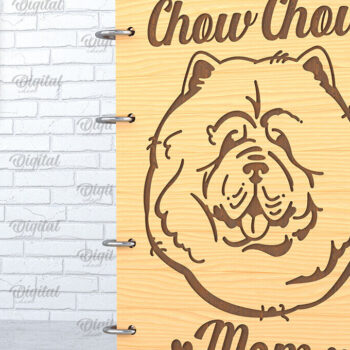 Intra απο ξύλο plywood  Χρώμα wenge 3mm-4mm πάχος - κάλυμμα σκύλου. Chow Chow Δίασταση 30x20 cm INTRAFABR-69770281 - Image 1