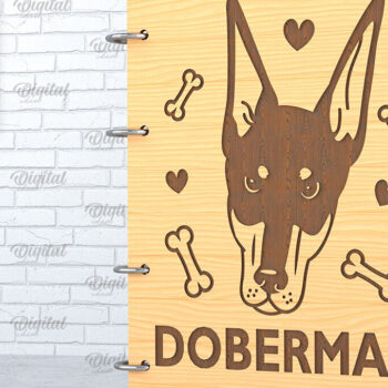 Intra απο ξύλο plywood  Χρώμα wenge 3mm-4mm πάχος - κάλυμμα σκύλου. Doberman Δίασταση 30x20 cm INTRAFABR-119372744 - Image 1