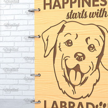 Intra απο ξύλο plywood Χρώμα wenge 3mm-4mm πάχος - κάλυμμα σκύλου. Labrador Δίασταση 30x20 cm INTRAFABR-95233073 - Image 1