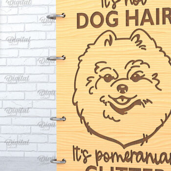 Intra απο ξύλο plywood  Χρώμα wenge 3mm-4mm πάχος - κάλυμμα σκύλου. Pomeranian Δίασταση 30x20 cm INTRAFABR-94073131 - Image 1