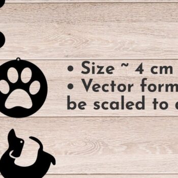 Intra απο ξύλο plywood Χρώμα wenge 3mm-4mm πάχος - Dog Earrings , Dog Lovers Δίασταση 3x3 cm INTRAFABR-54483239 - Image 1