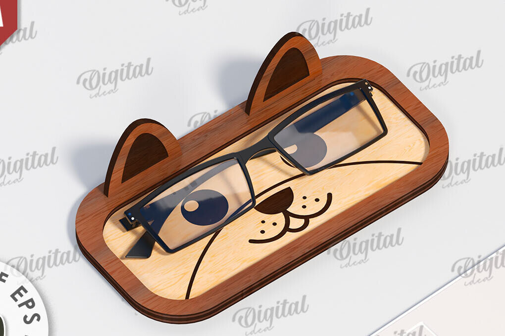 Intra απο ξύλο plywood  Χρώμα wenge 3mm-4mm πάχος - θήκη γυαλιών σκύλου Δίασταση 30x20 cm INTRAFABR-90171173