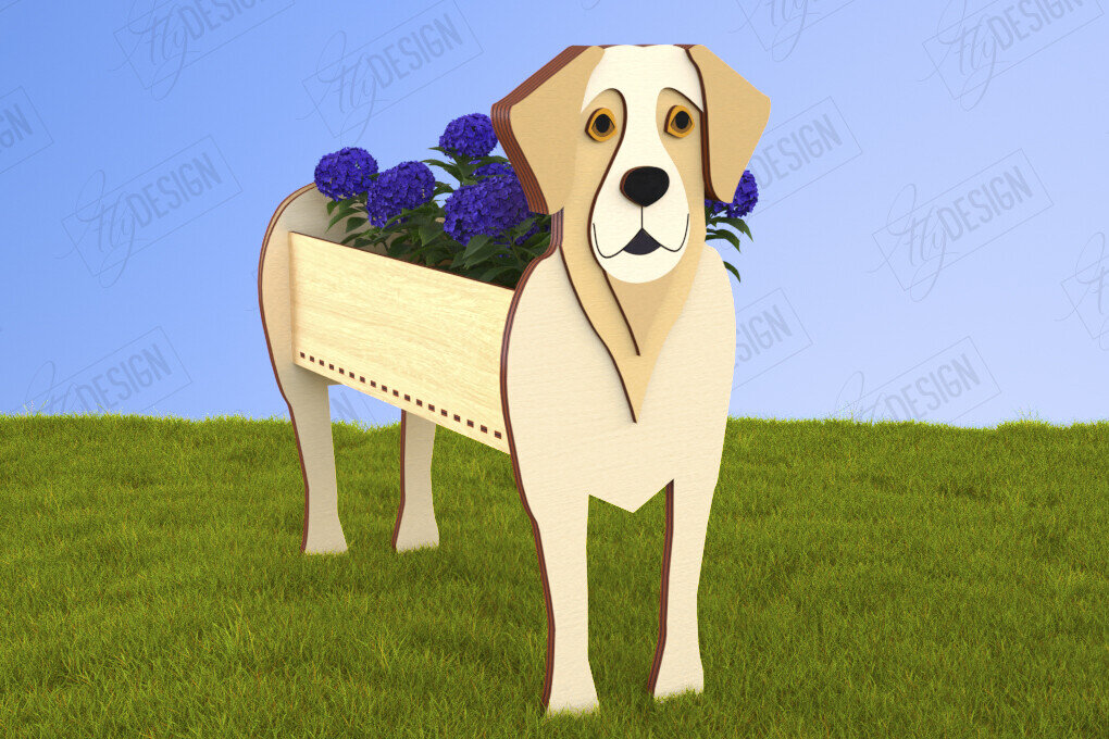 Intra απο ξύλο plywood  Χρώμα wenge 3mm-4mm πάχος - Στάση λουλουδιών σκύλου | Κήπος Δίασταση 30x20 cm INTRAFABR-54876893